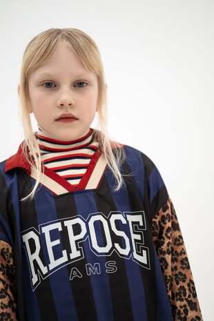 Repose 53. Sports jersey dress - Eclipse night color block back