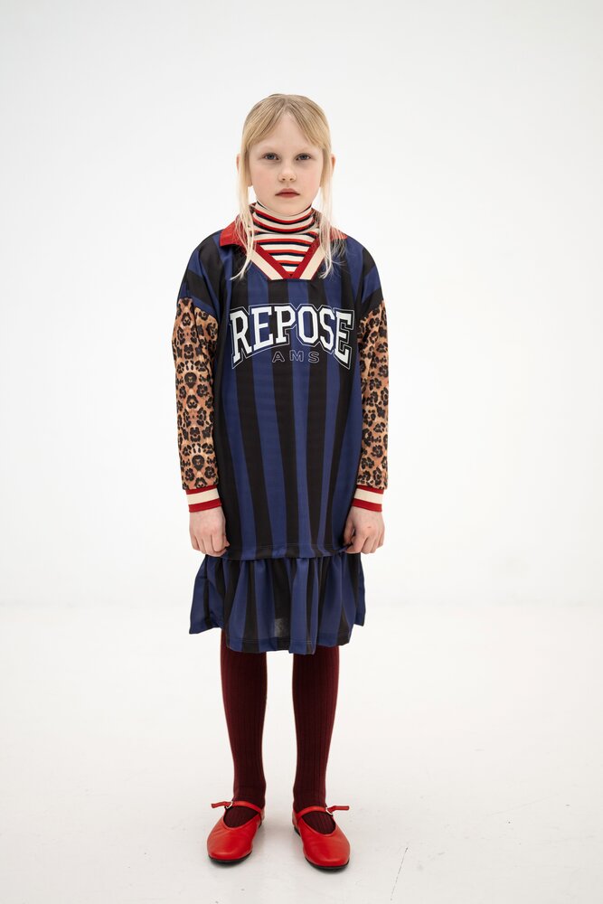 Repose 53. Sports jersey dress - Eclipse night color block back