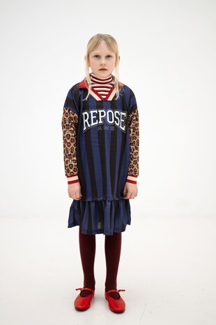 Repose 53. Sports jersey dress - Eclipse night color block back