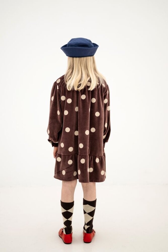 Repose 46. Bow dress - Chocolate polka dot Repose 46. Bow dress - Chocolate polka dot