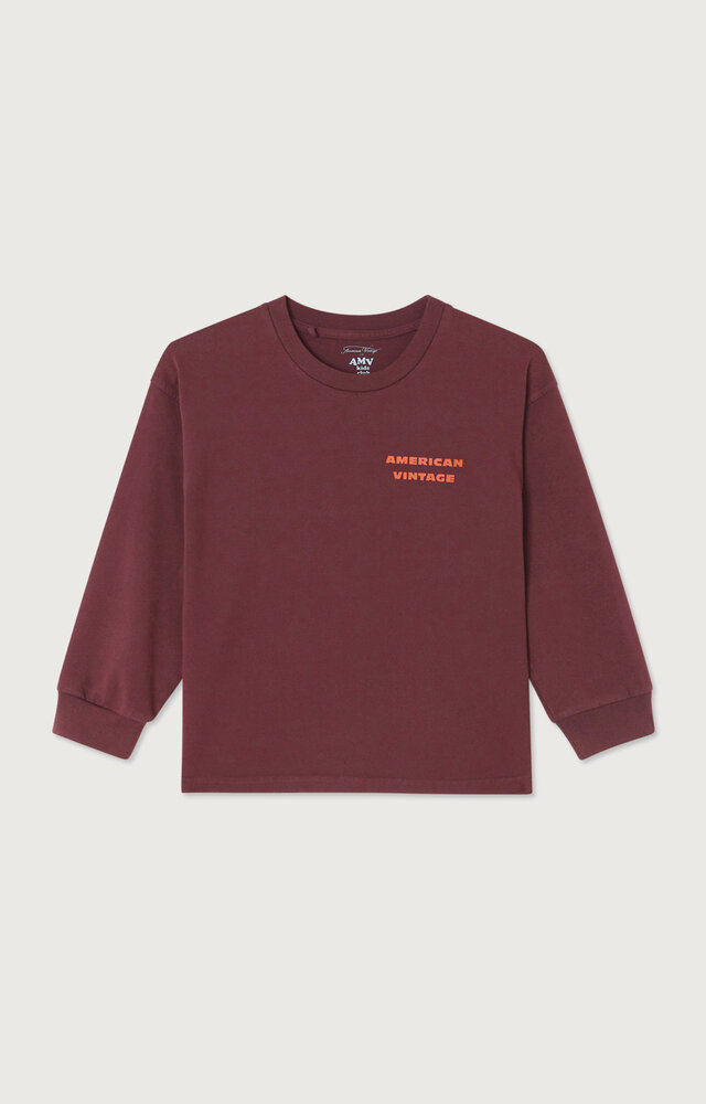 American Vintage T-shirt Fizvalley longsleeve Aubergine Vintage American Vintage T-shirt Fizvalley longsleeve Aubergine Vintage