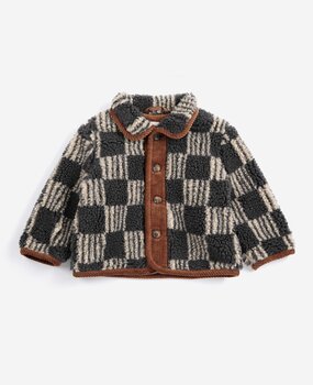 Bobo Choses Almost Moiré all over sheepskin jacket