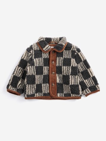 Bobo Choses Almost Moiré all over sheepskin jacket Bobo Choses Almost Moiré all over sheepskin jacket
