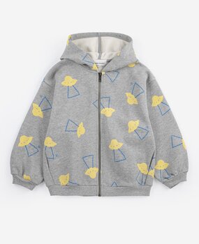 Bobo Choses Pixel Abduction all over zipped hoodie