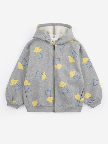 Bobo Choses Pixel Abduction all over zipped hoodie