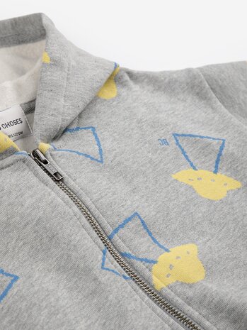Bobo Choses Pixel Abduction all over zipped hoodie