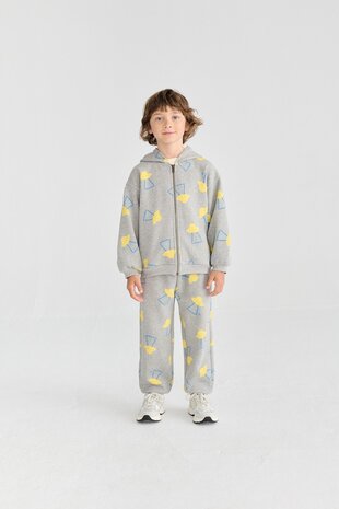 Bobo Choses Pixel Abduction all over zipped hoodie
