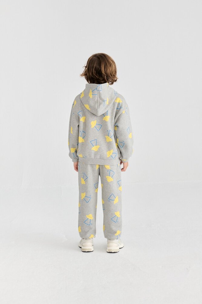 Bobo Choses Pixel Abduction all over zipped hoodie