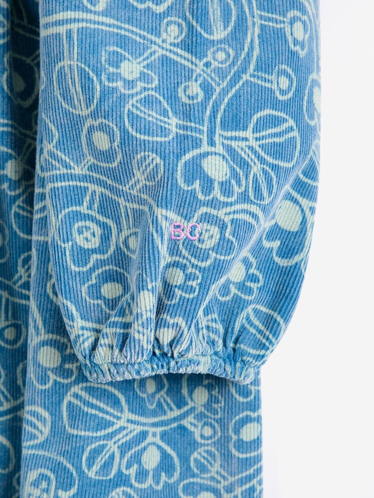 Bobo Choses Sketchy Flowers all over corduroy dress Bobo Choses Sketchy Flowers all over corduroy dress