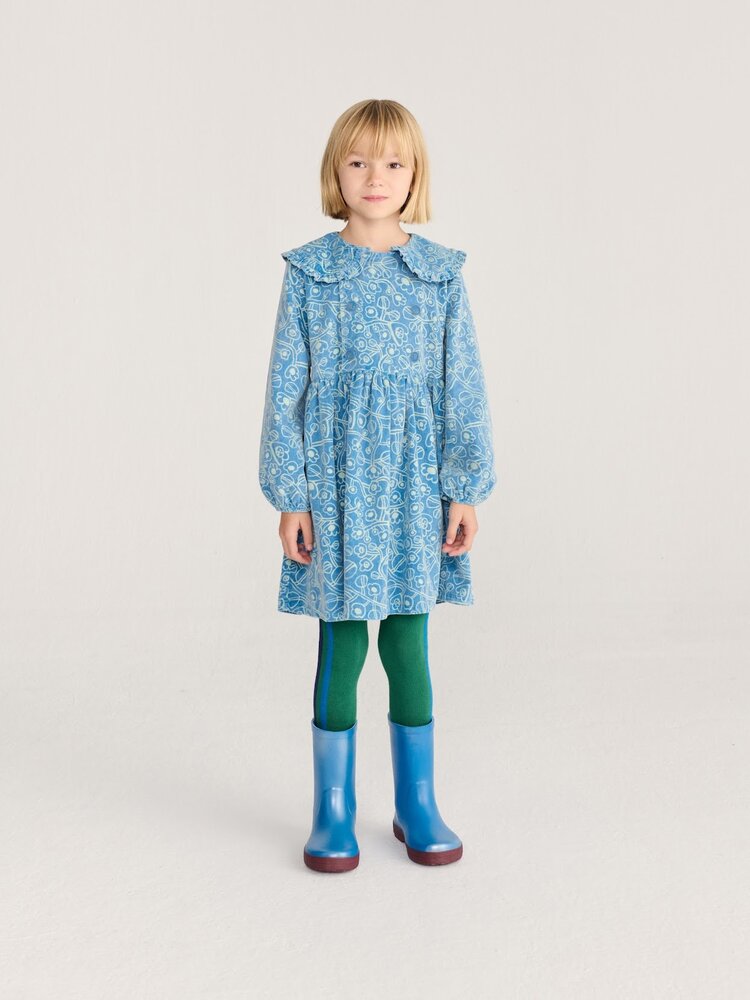 Bobo Choses Sketchy Flowers all over corduroy dress Bobo Choses Sketchy Flowers all over corduroy dress