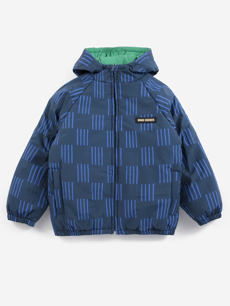 Bobo Choses Almost Moiré all over reversible anorak Bobo Choses Almost Moiré all over reversible anorak