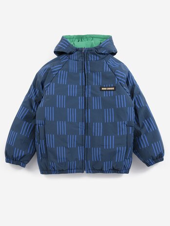 Bobo Choses Almost Moiré all over reversible anorak Bobo Choses Almost Moiré all over reversible anorak