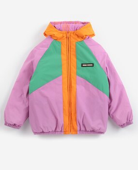 Bobo Choses Almost Moiré all over reversible anorak pink