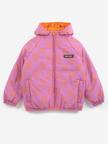 Bobo Choses Almost Moiré all over reversible anorak pink Bobo Choses Almost Moiré all over reversible anorak pink