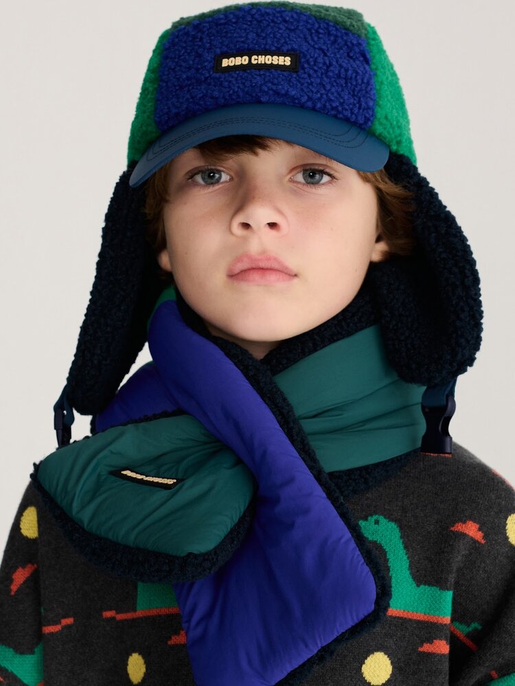 Bobo Choses Color Block sheepskin neck warmer blue/green Bobo Choses Color Block sheepskin neck warmer blue/green