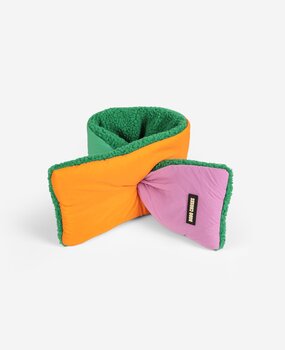Bobo Choses Color Block sheepskin neck warmer