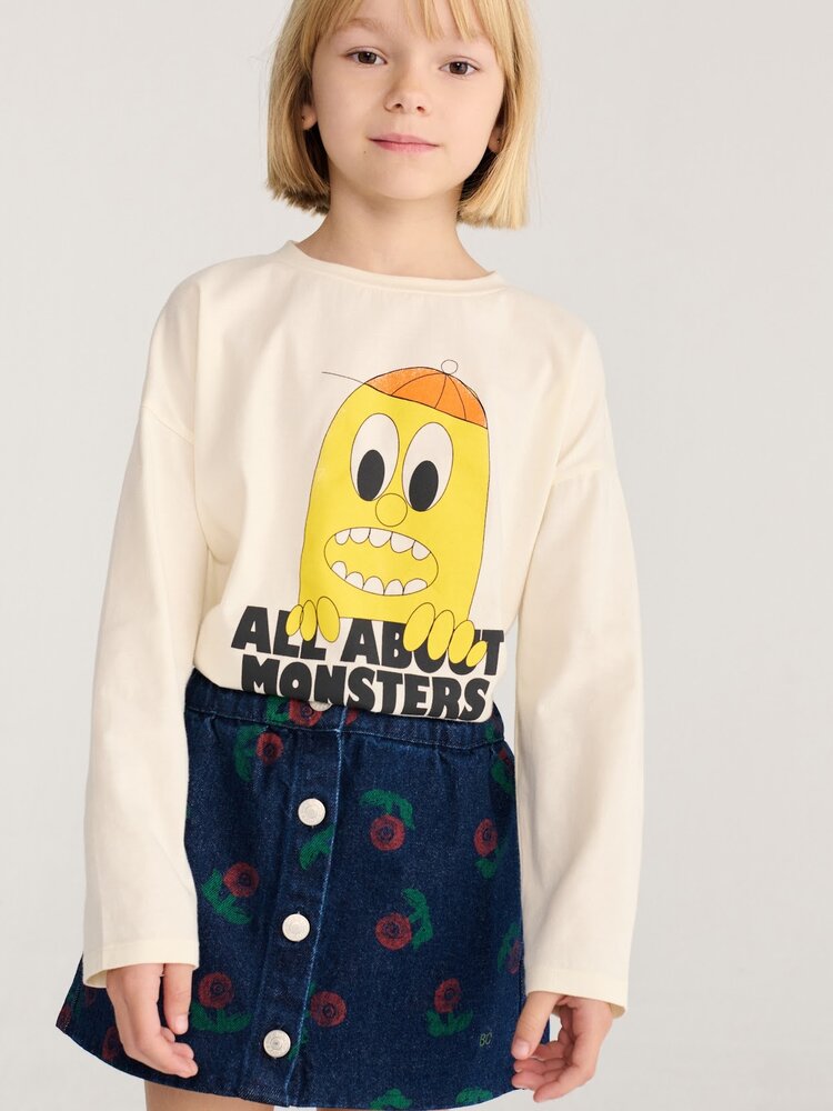 Bobo Choses Stamp Bloom all over denim skirt Bobo Choses Stamp Bloom all over denim skirt