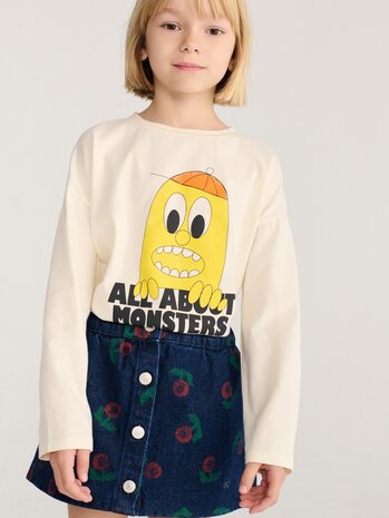 Bobo Choses Stamp Bloom all over denim skirt Bobo Choses Stamp Bloom all over denim skirt