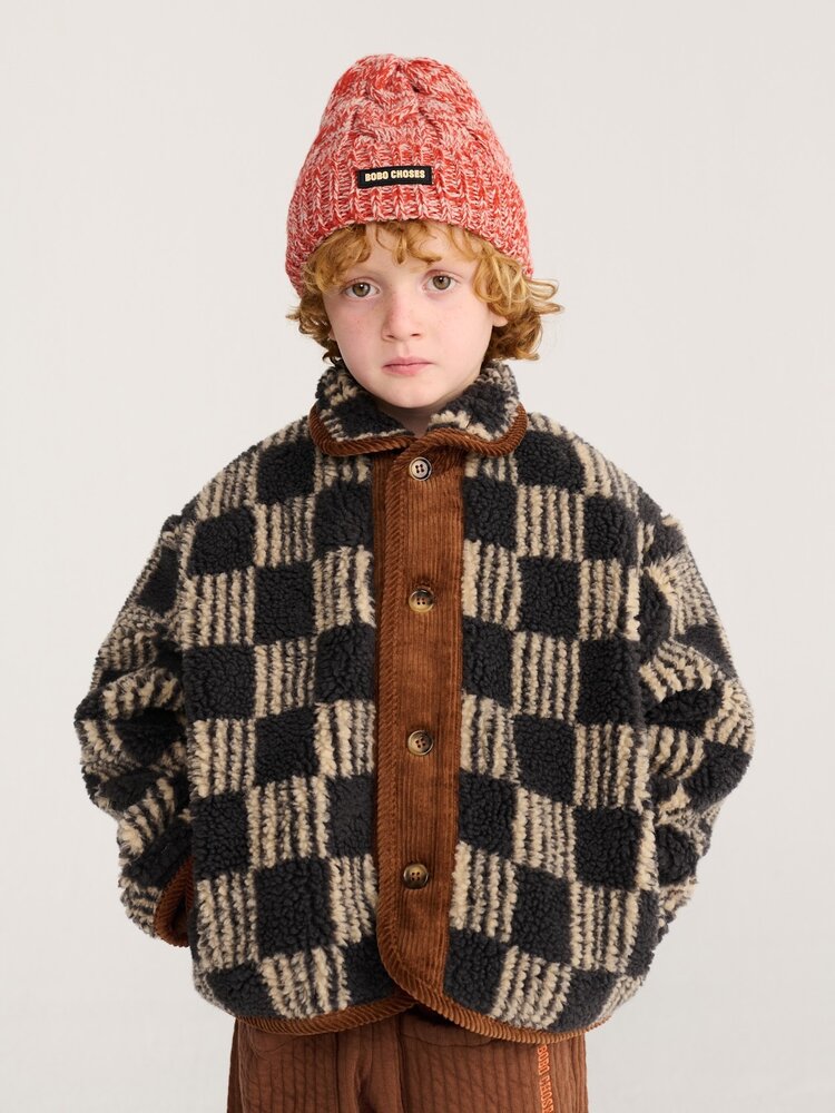 Bobo Choses Almost Moiré all over sheepskin jacket Bobo Choses Almost Moiré all over sheepskin jacket