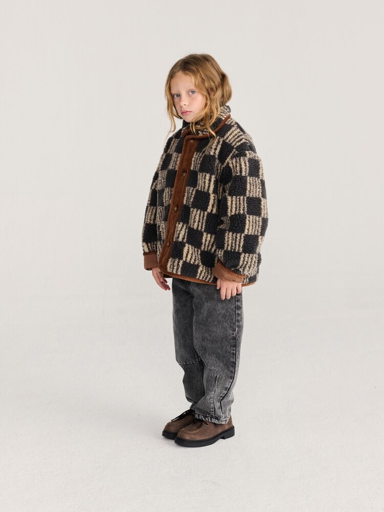 Bobo Choses Almost Moiré all over sheepskin jacket Bobo Choses Almost Moiré all over sheepskin jacket