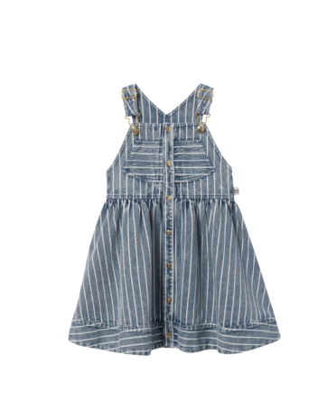 Goldie +  Ace Pinstripe Denim Pinafore