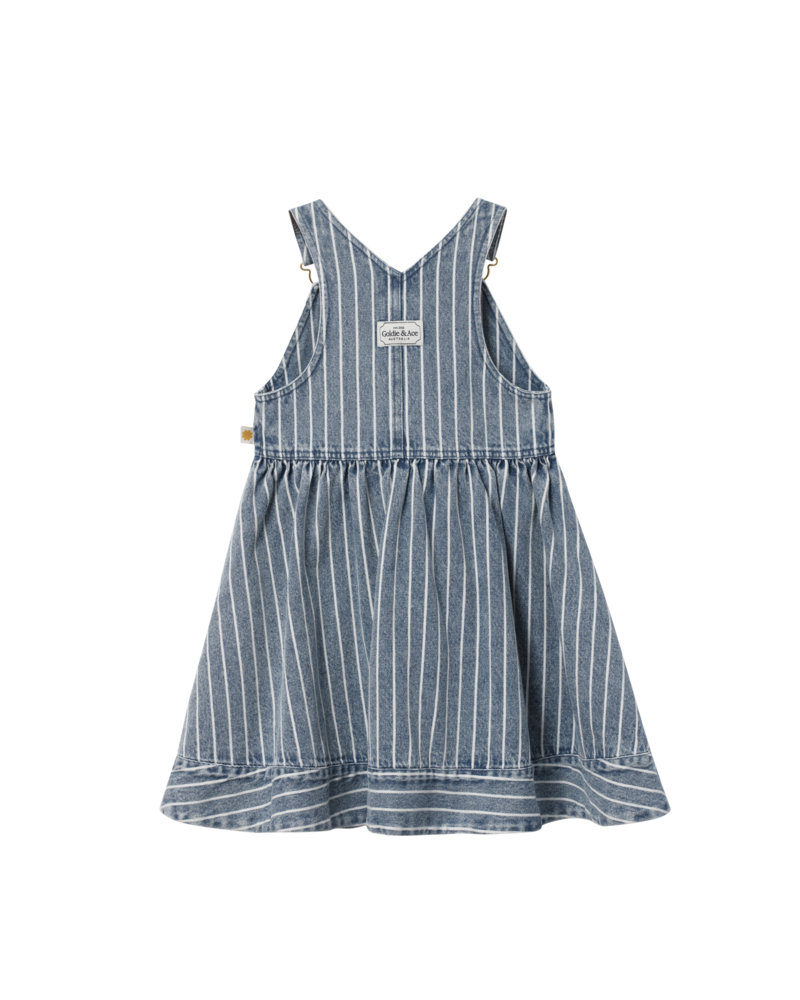 Goldie +  Ace Pinstripe Denim Pinafore