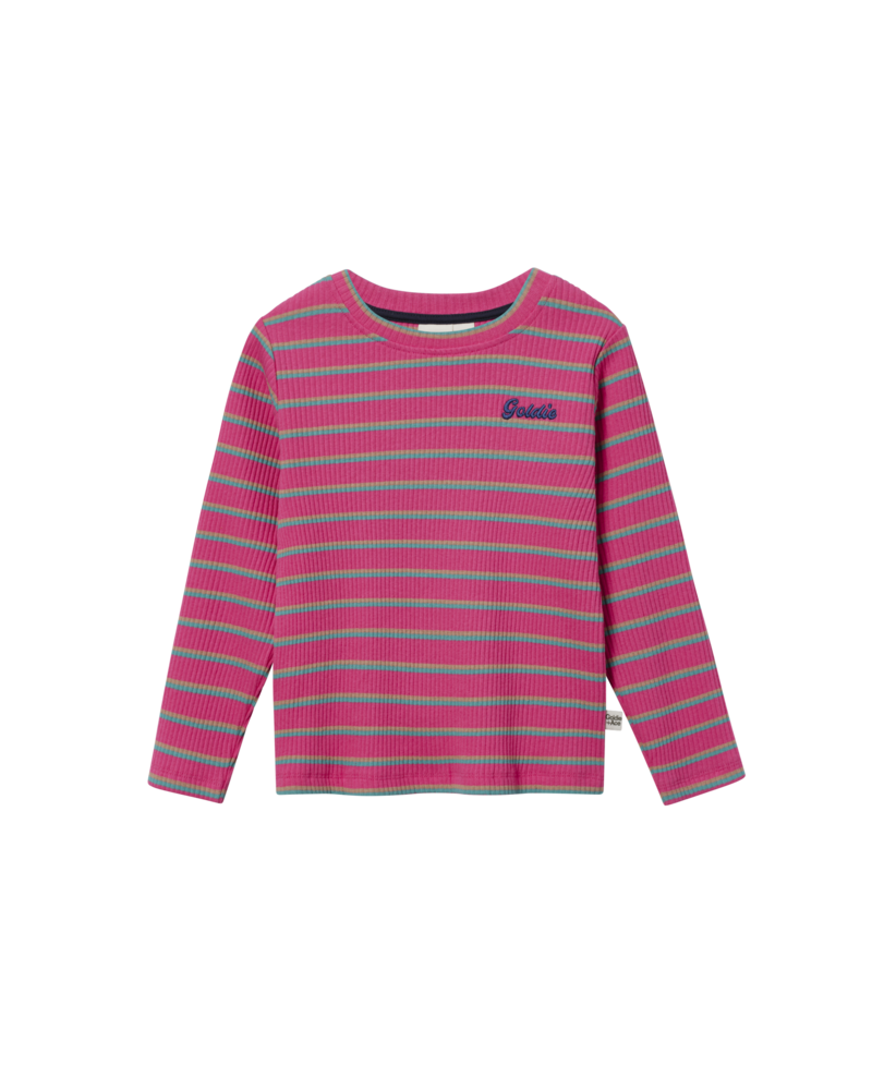 Goldie +  Ace Pink Stripe Rib Top