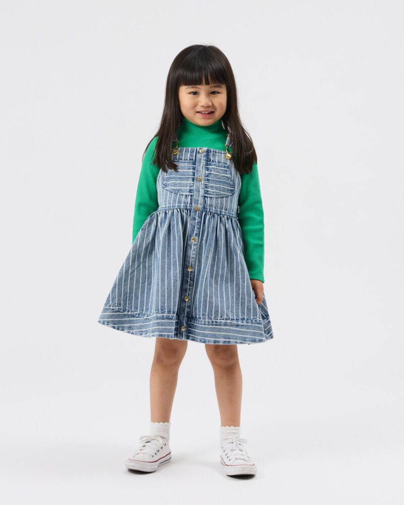 Goldie +  Ace Pinstripe Denim Pinafore