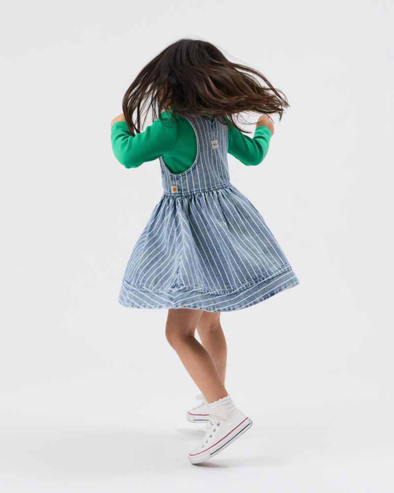 Goldie +  Ace Pinstripe Denim Pinafore