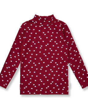 Petit Blush Turtle Neck Hearts Aop