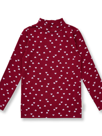 Petit Blush Turtle Neck Hearts Aop