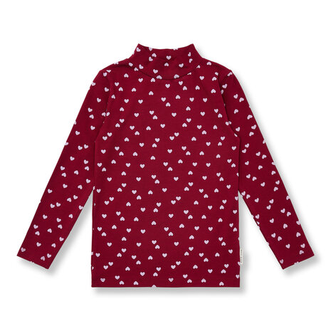 Petit Blush Turtle Neck Hearts Aop