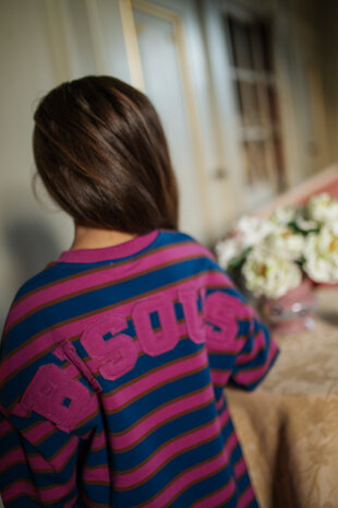Petit Blush Sweater Dress Bisous Stripe Petit Blush Sweater Dress Bisous Stripe