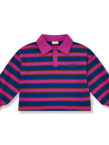 Petit Blush Polo Sweater Stripe