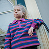 Petit Blush Polo Sweater Stripe Petit Blush Polo Sweater Stripe
