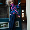 Petit Blush Polo Sweater Stripe Petit Blush Polo Sweater Stripe