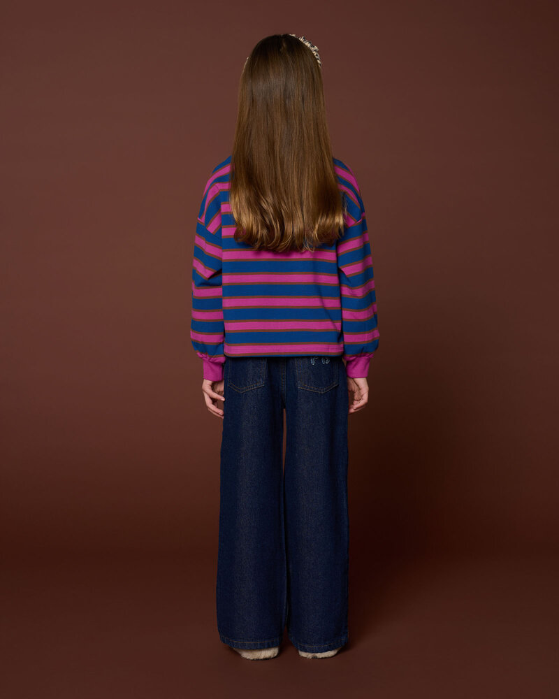 Petit Blush Polo Sweater Stripe Petit Blush Polo Sweater Stripe