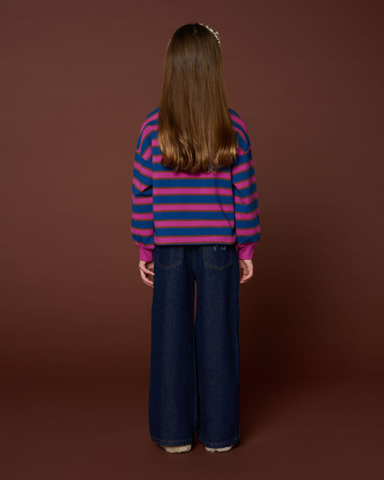 Petit Blush Polo Sweater Stripe