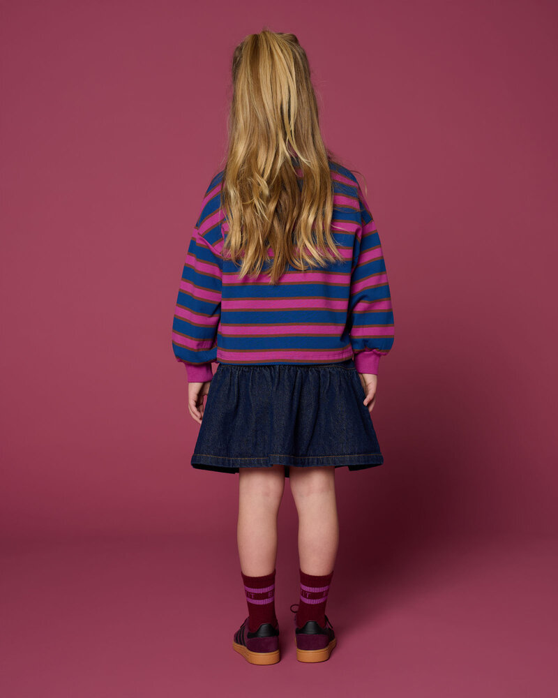 Petit Blush Polo Sweater Stripe Petit Blush Polo Sweater Stripe