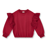 Petit Blush Sweater Ruffles Garnet
