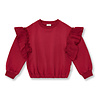 Petit Blush Sweater Ruffles Garnet