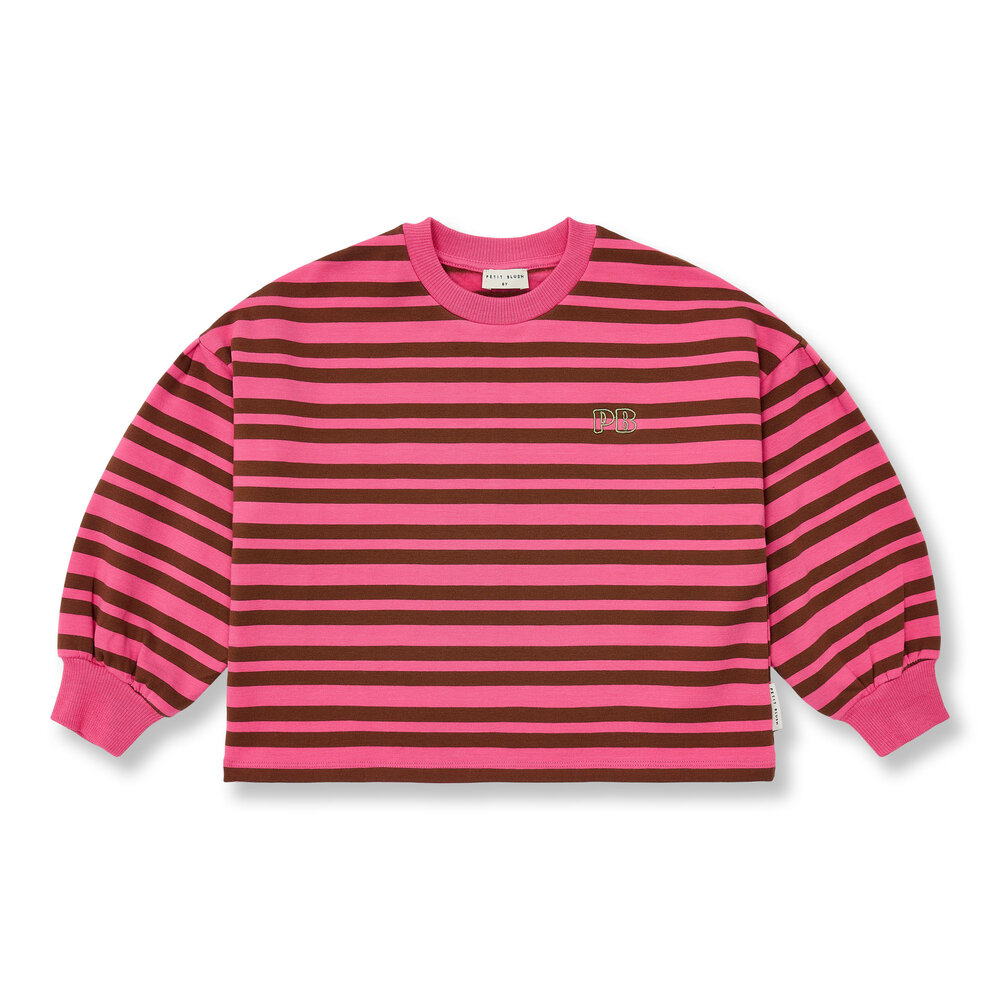 Petit Blush Easy Sweater Stripe Stripe Pink/Brown Petit Blush Easy Sweater Stripe Stripe Pink/Brown
