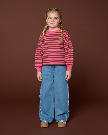 Petit Blush Easy Sweater Stripe Stripe Pink/Brown Petit Blush Easy Sweater Stripe Stripe Pink/Brown