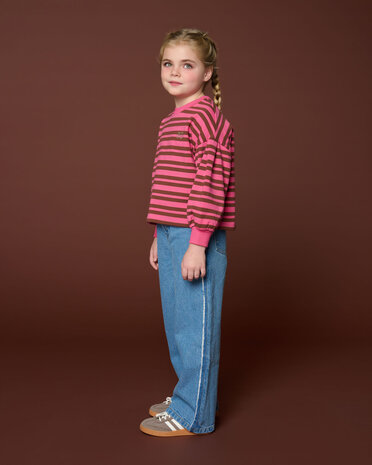 Petit Blush Easy Sweater Stripe Stripe Pink/Brown Petit Blush Easy Sweater Stripe Stripe Pink/Brown