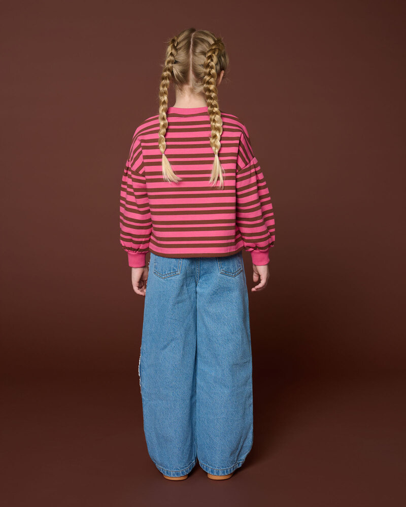 Petit Blush Easy Sweater Stripe Stripe Pink/Brown Petit Blush Easy Sweater Stripe Stripe Pink/Brown