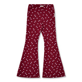 Petit Blush Bowie Flared Pants Hearts Aop
