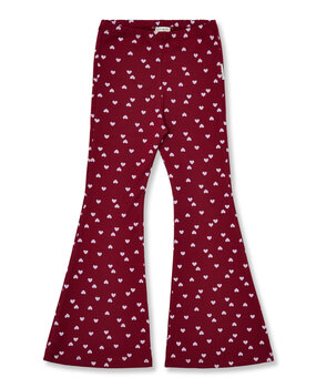 Petit Blush Bowie Flared Pants Hearts Aop