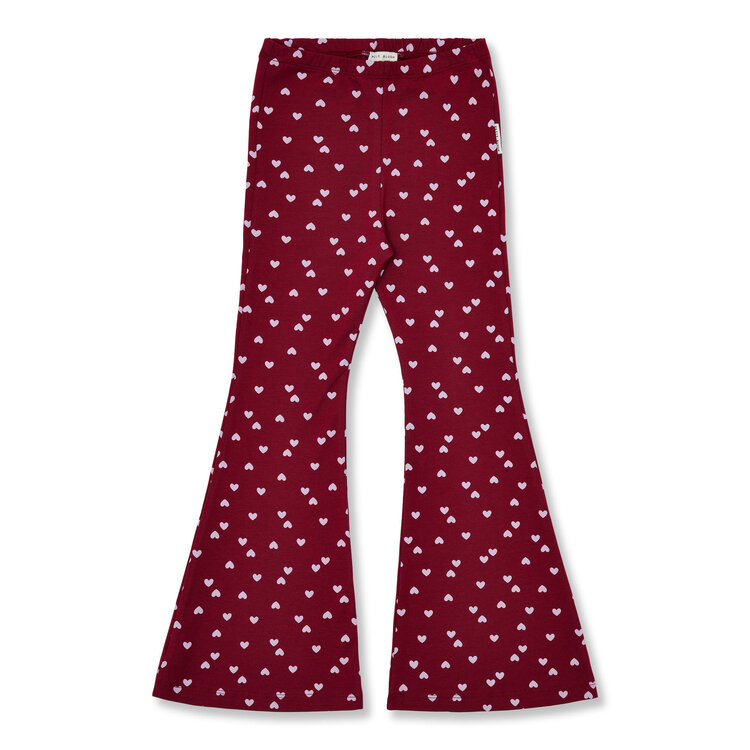 Petit Blush Bowie Flared Pants Hearts Aop