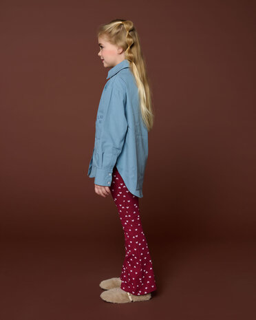 Petit Blush Bowie Flared Pants Hearts Aop Petit Blush Bowie Flared Pants Hearts Aop