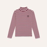 The Campamento Burgundy Stripes Turtle Neck Tshirt The Campamento Burgundy Stripes Turtle Neck Tshirt